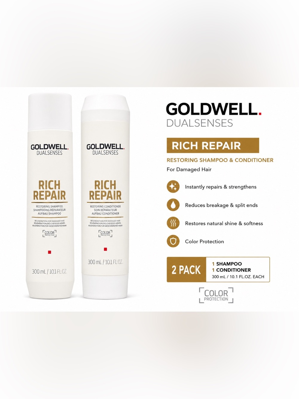 Goldwell Dualsenses Rich Repair Restoring Conditioner - White/Gold